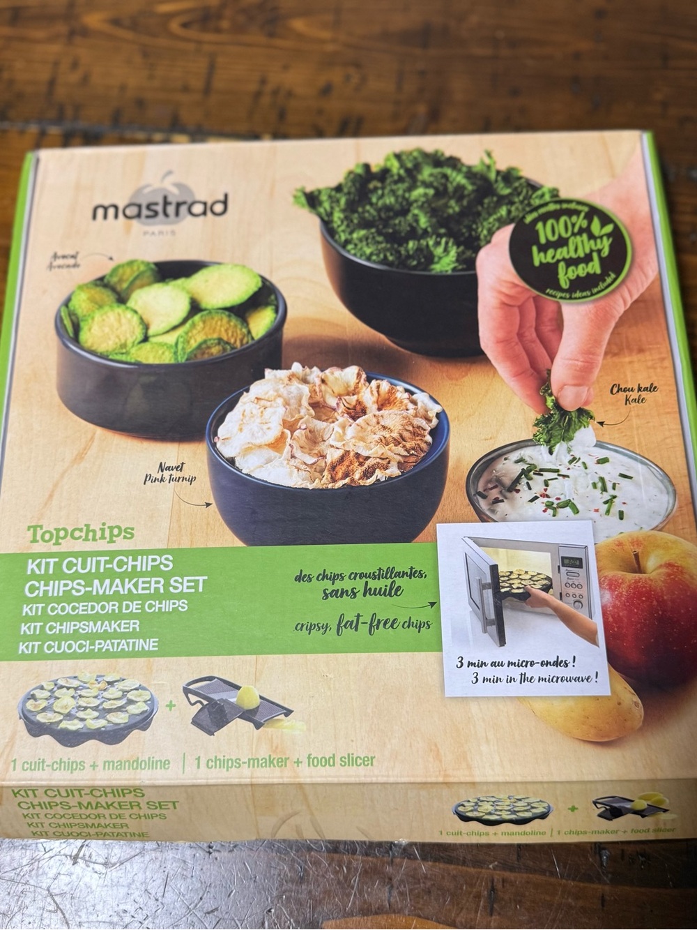 New Mastrad TopChips Maker + Mini Mandoline Slicer Set Black